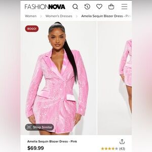 Fashionova Pink Blazer Dress! PERFECT FOR ERAS TOUR. New with tags!!!